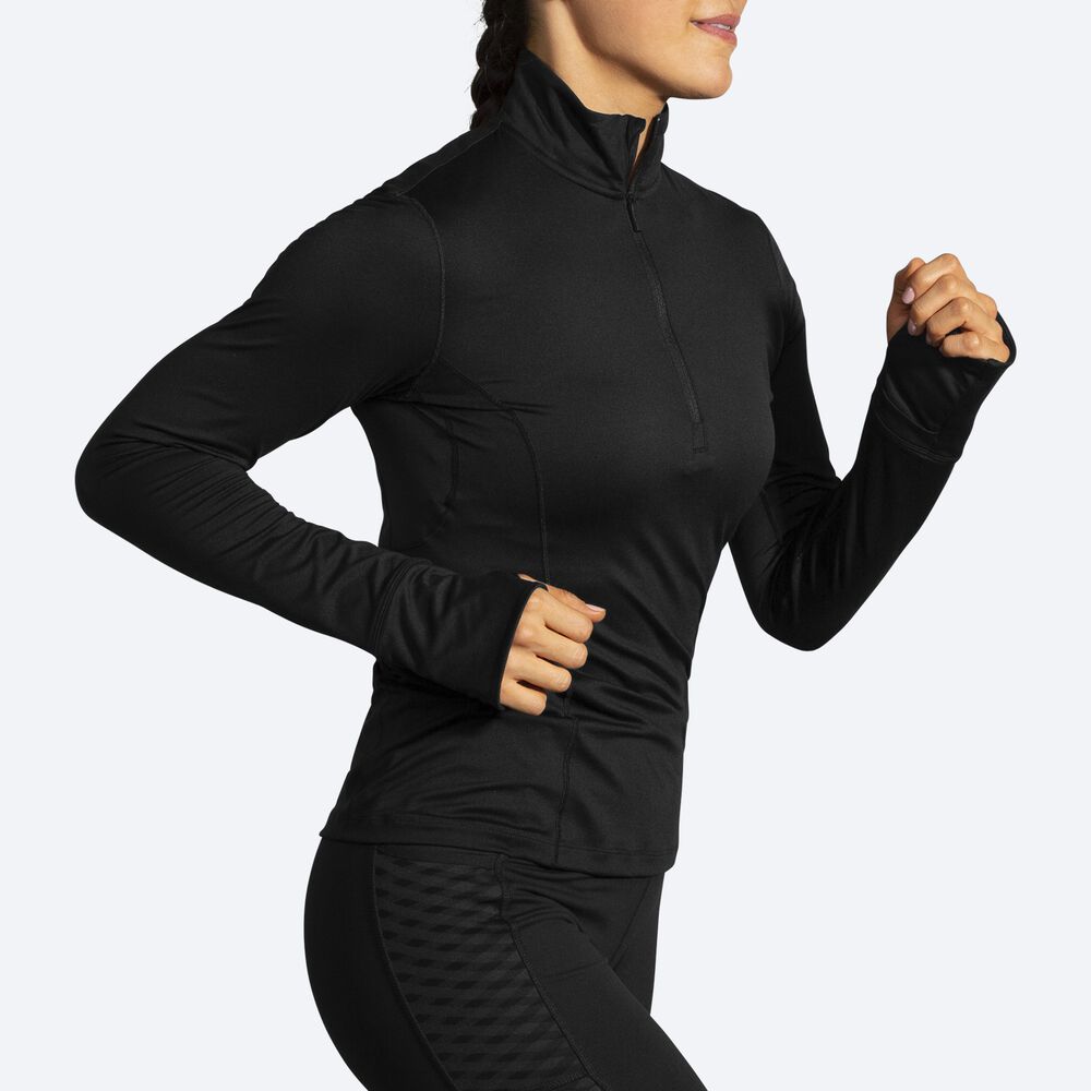 Brooks Dash 1/2 Zip Női Kabát Fekete | HU712408