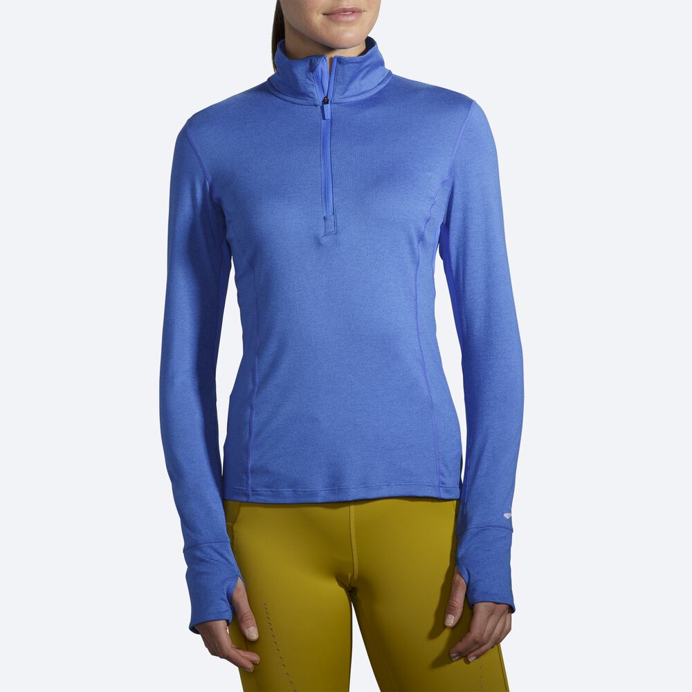 Brooks Dash 1/2 Zip Női Kabát Kék | HU548673