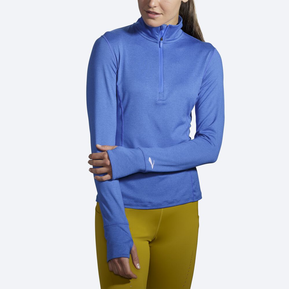 Brooks Dash 1/2 Zip Női Kabát Kék | HU548673