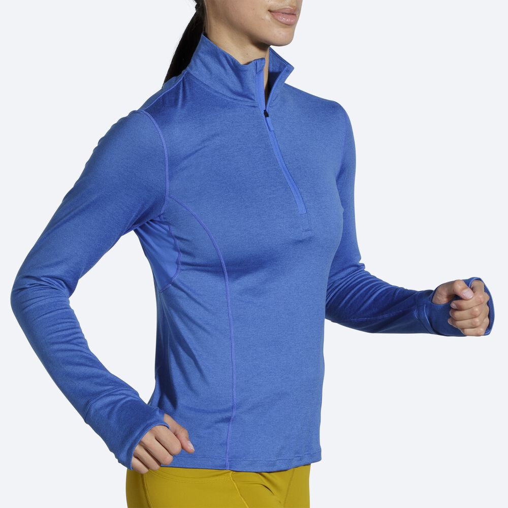 Brooks Dash 1/2 Zip Női Kabát Kék | HU548673