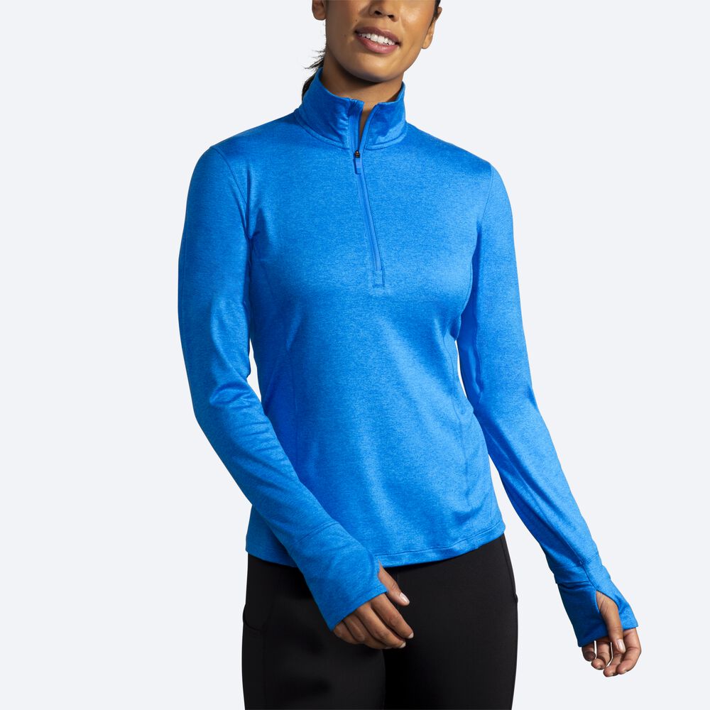 Brooks Dash 1/2 Zip Női Kabát Kék | HU735641