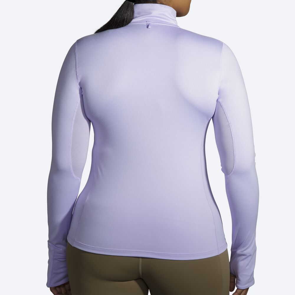 Brooks Dash 1/2 Zip Női Kabát Lila Szürke | HU547269