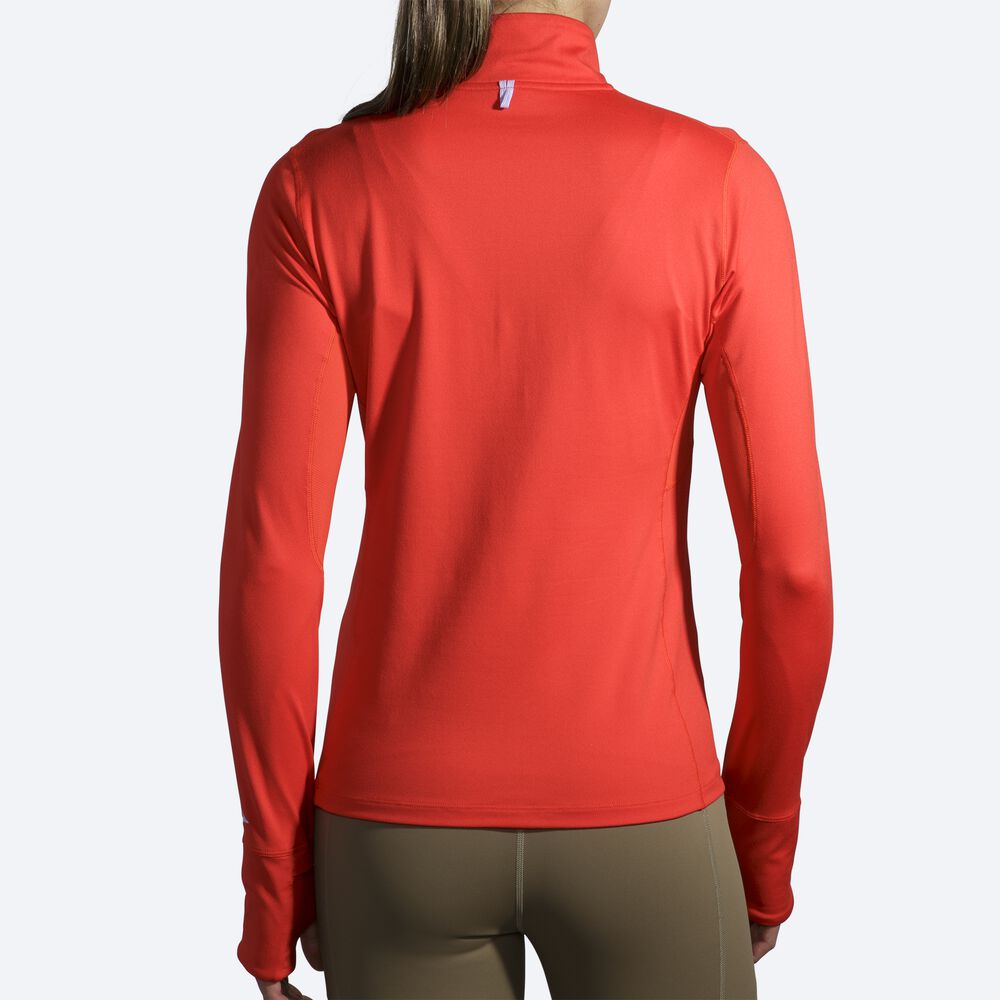 Brooks Dash 1/2 Zip Női Kabát Piros | HU965137