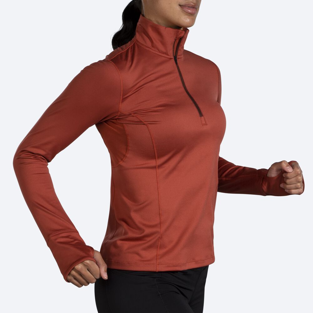 Brooks Dash 1/2 Zip Női Kabát Réz | HU302954