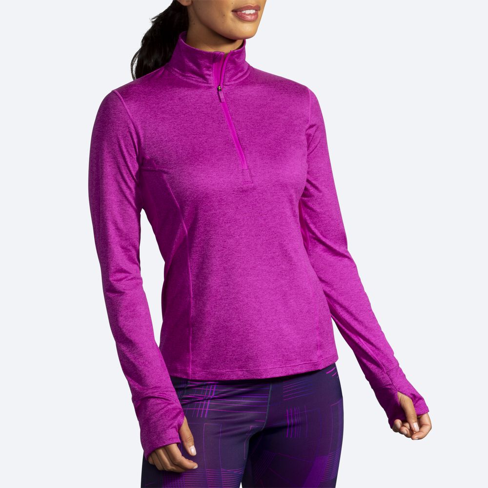 Brooks Dash 1/2 Zip Női Kabát Rózsaszín | HU398124