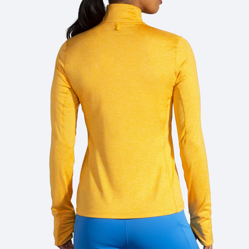 Brooks Dash 1/2 Zip Női Kabát Sárga | HU874930