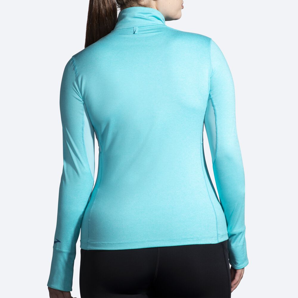 Brooks Dash 1/2 Zip Női Kabát Türkiz | HU405368