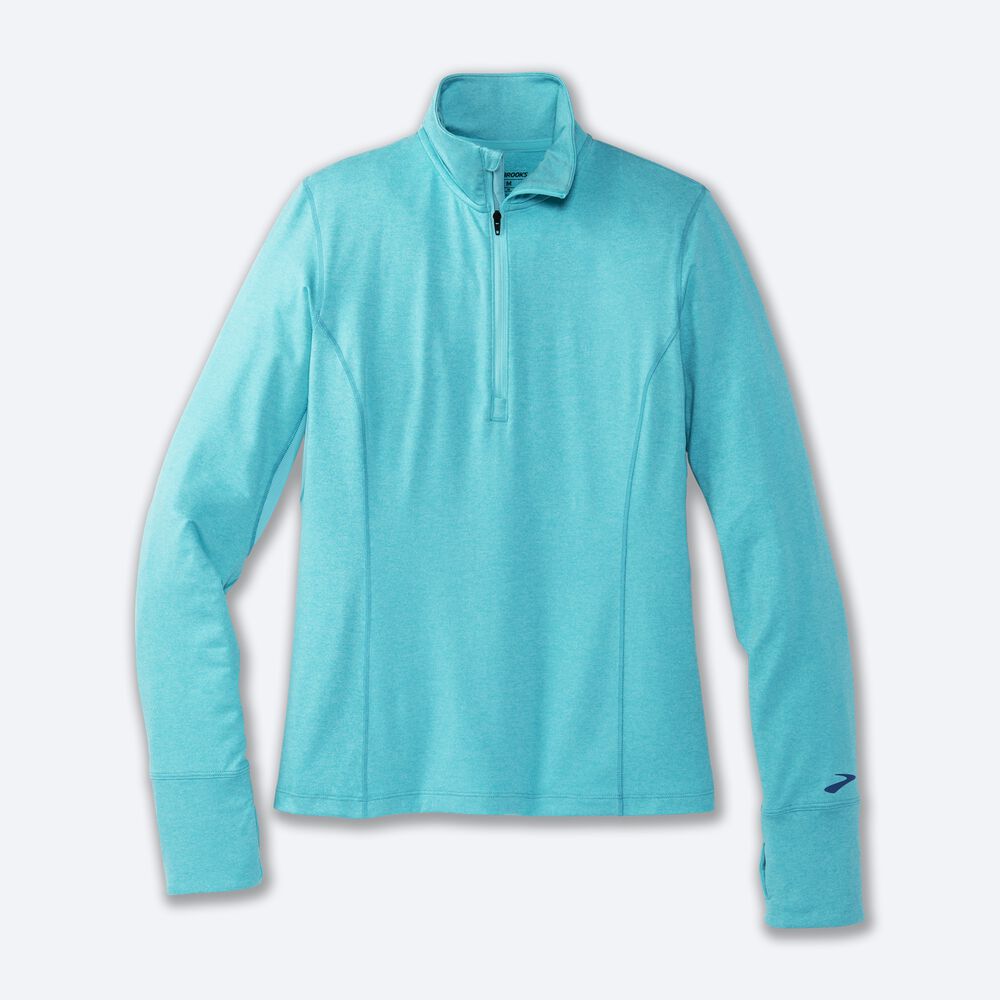 Brooks Dash 1/2 Zip Női Kabát Türkiz | HU405368