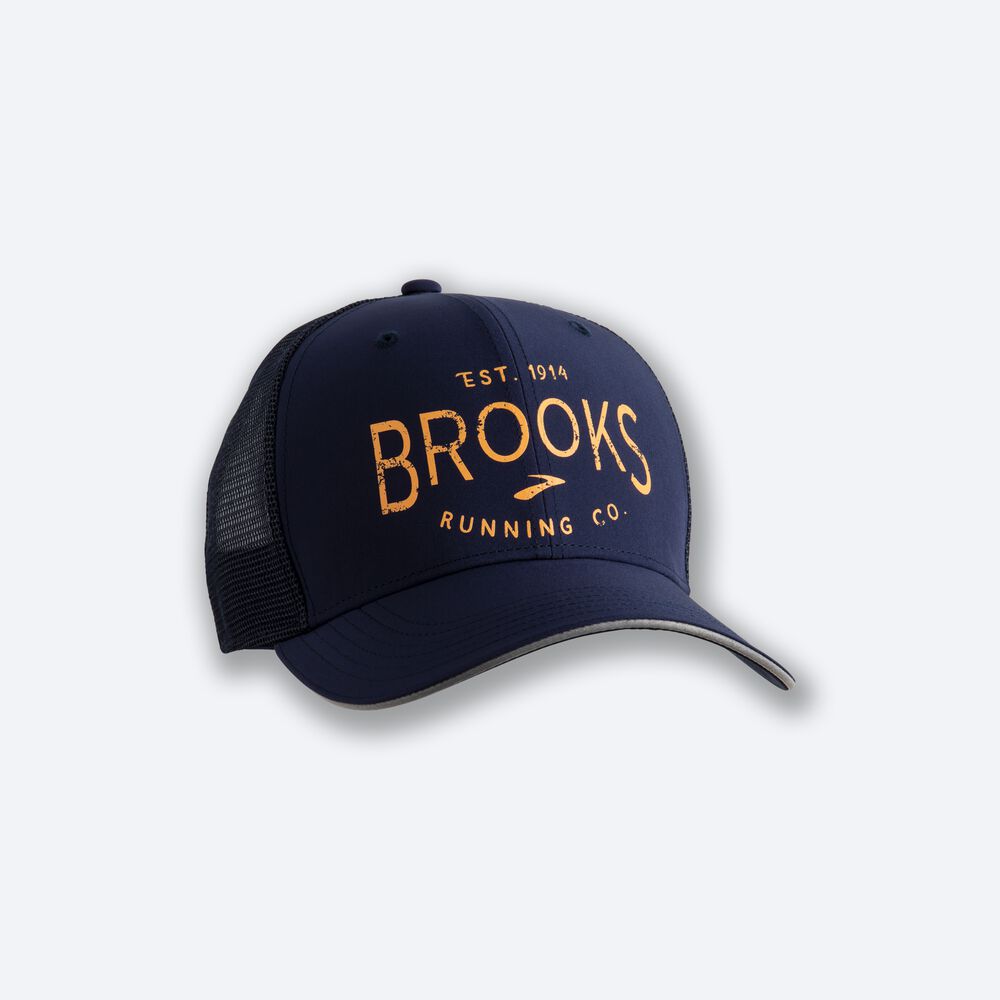 Brooks Discovery Trucker Férfi Kalap Sötétkék | HU370246