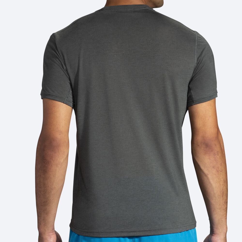 Brooks Distance Grafika Short Sleeve Férfi Póló Sötét | HU243587