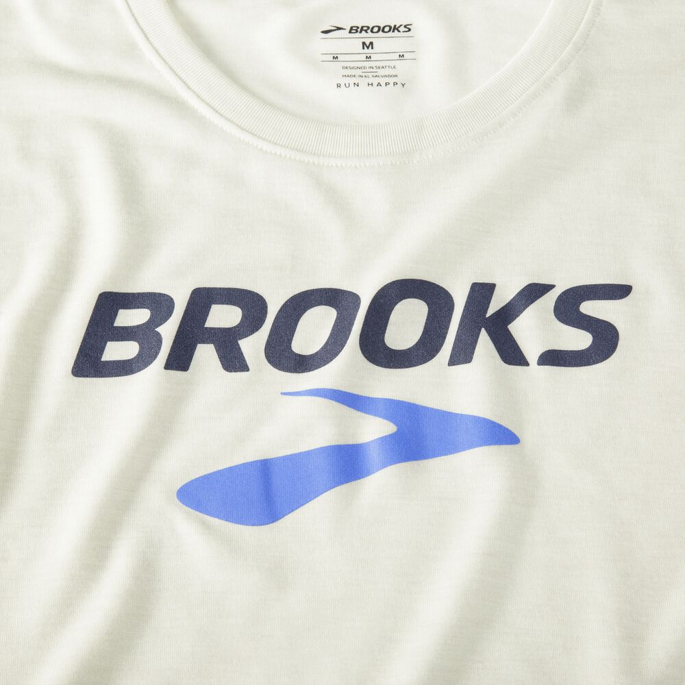 Brooks Distance Grafika Short Sleeve Férfi Póló Narancssárga | HU593124