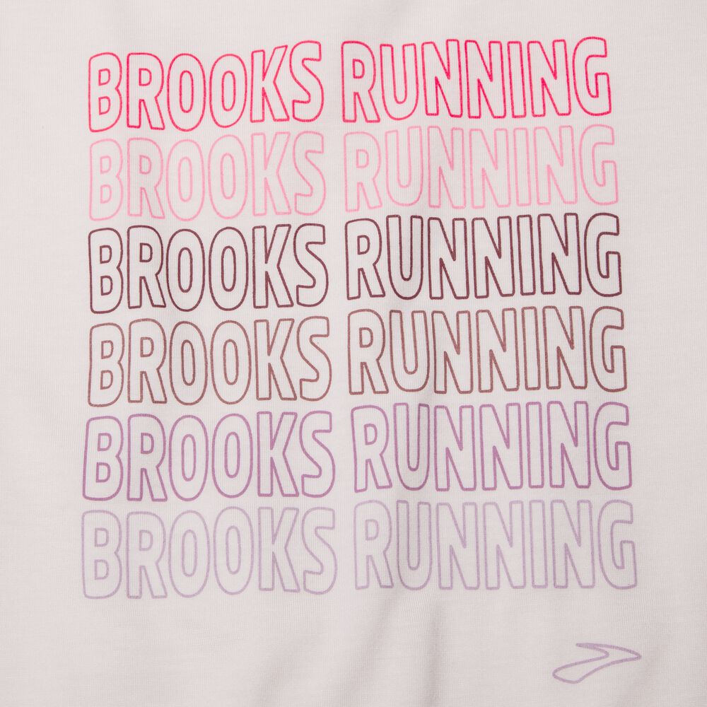 Brooks Distance Grafika Short Sleeve Női Póló Rózsaszín | HU091587