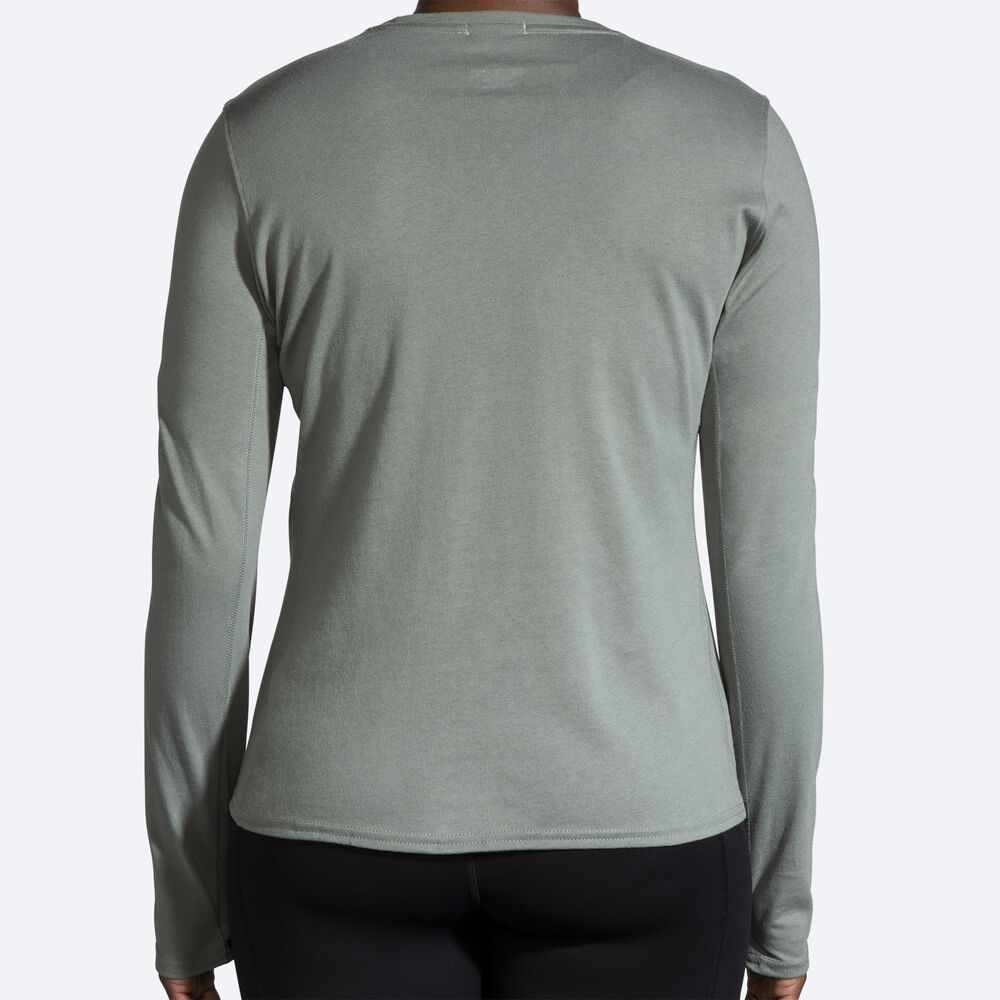 Brooks Distance Long Sleeve 2.0 Női Póló Zöld | HU637049