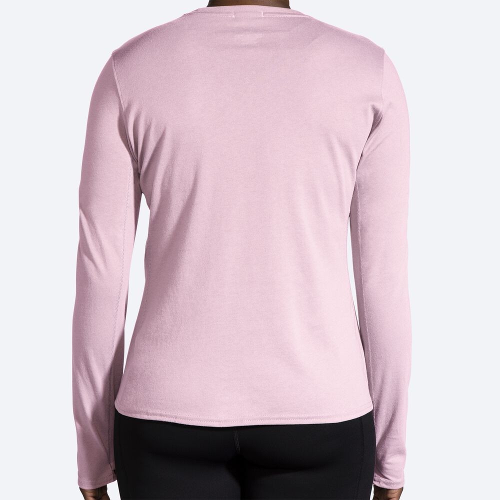 Brooks Distance Long Sleeve 2.0 Női Póló Rózsaszín | HU763204