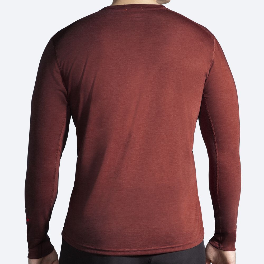 Brooks Distance Long Sleeve Férfi Póló Réz | HU984302