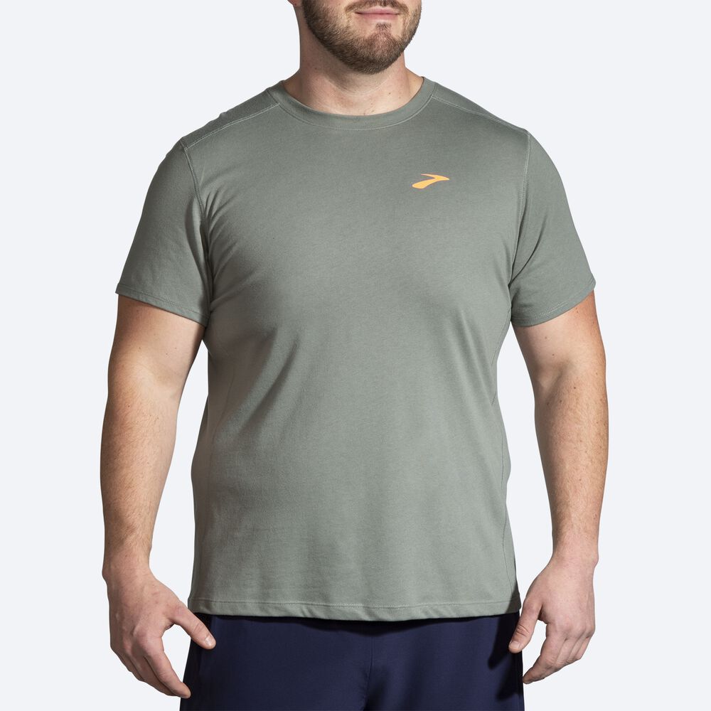 Brooks Distance Short Sleeve 2.0 Férfi Póló Zöld | HU273915