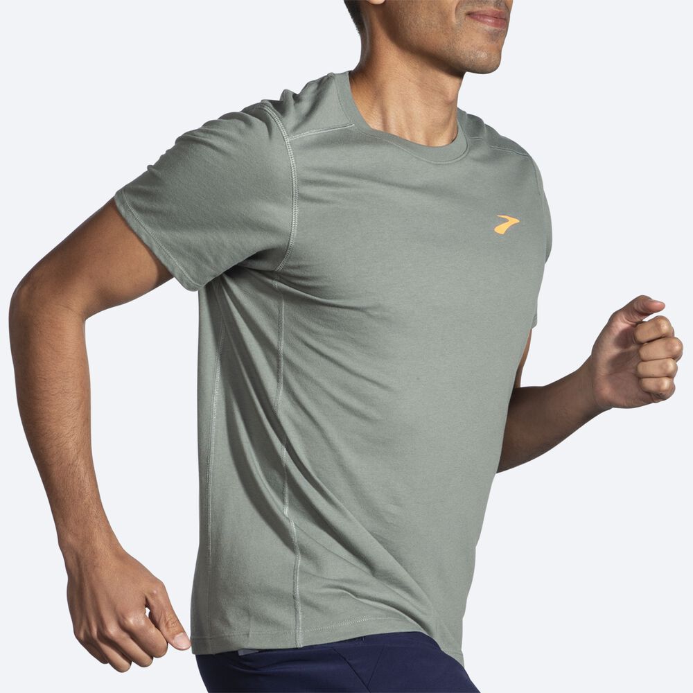 Brooks Distance Short Sleeve 2.0 Férfi Póló Zöld | HU273915