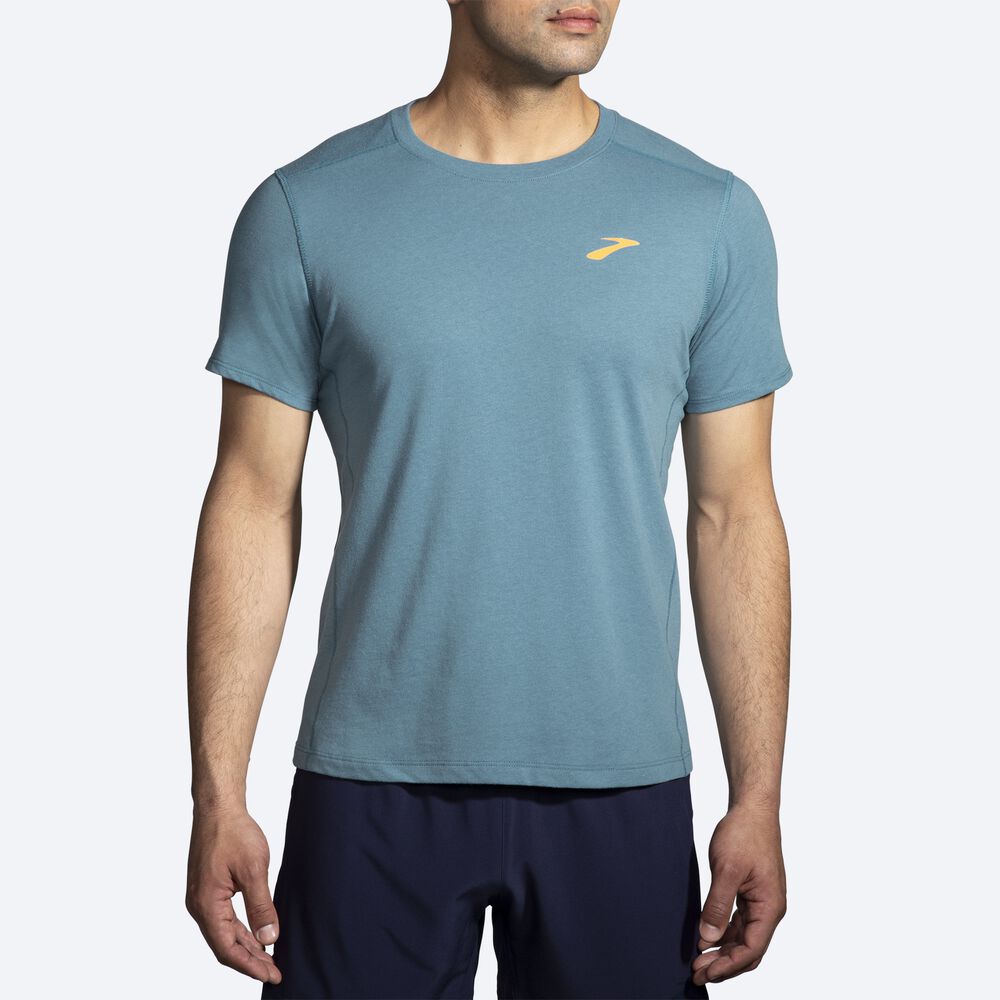 Brooks Distance Short Sleeve 2.0 Férfi Póló Kék | HU391705