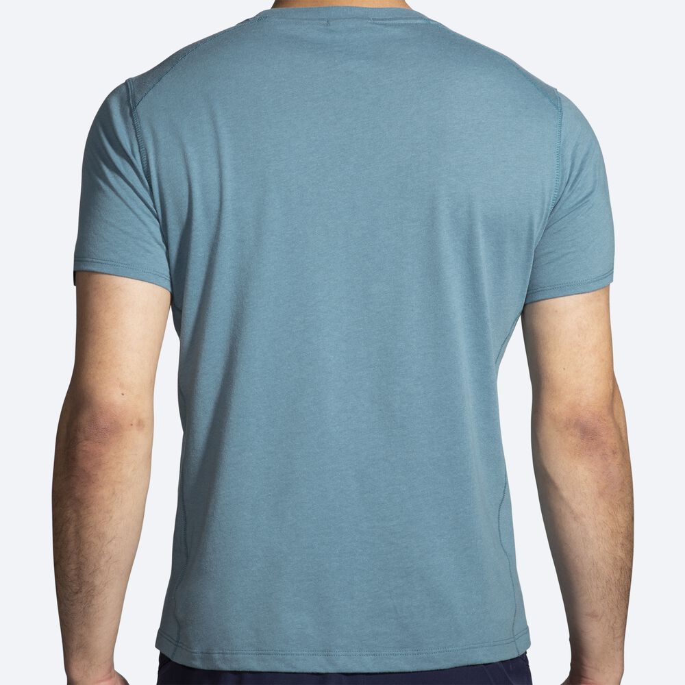 Brooks Distance Short Sleeve 2.0 Férfi Póló Kék | HU391705