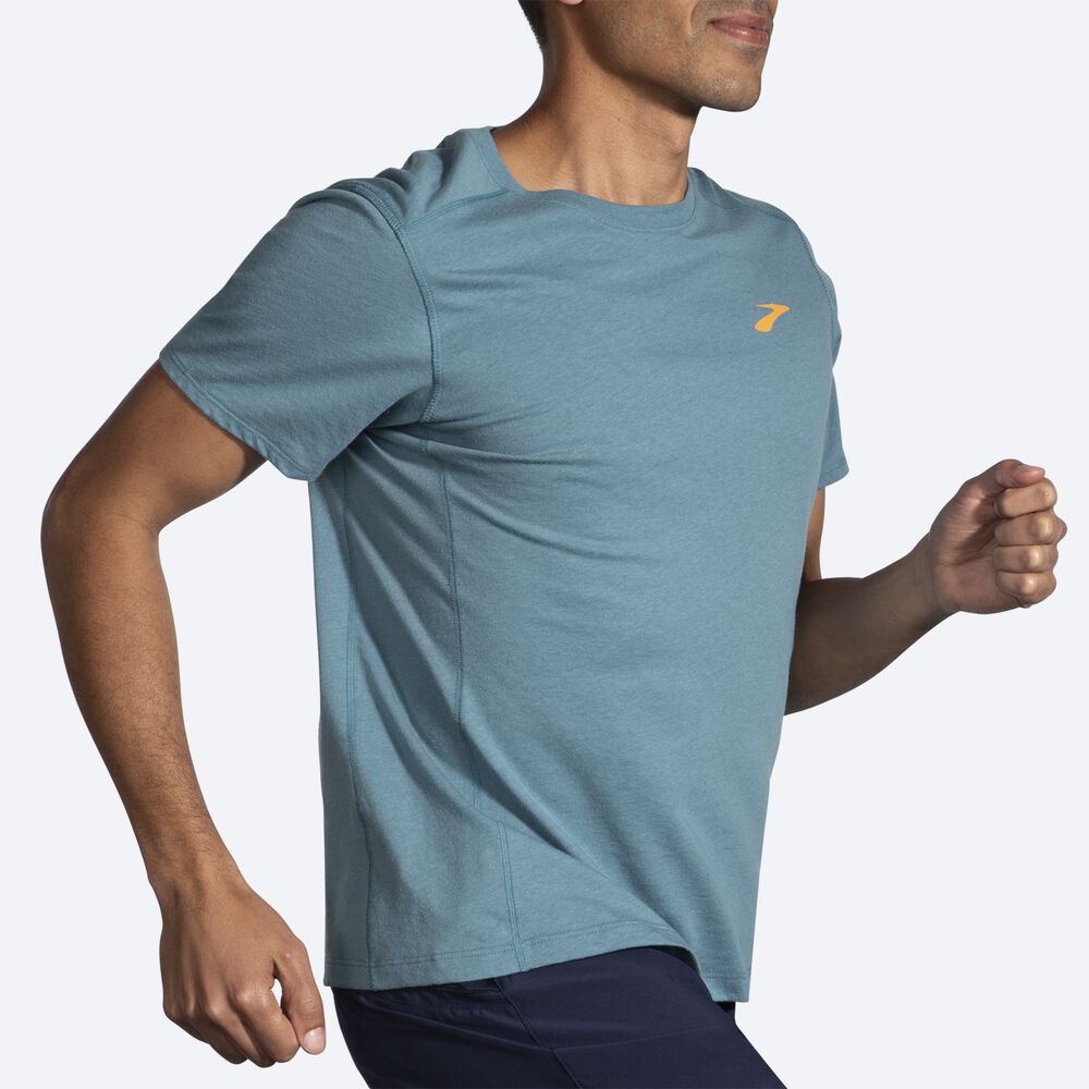 Brooks Distance Short Sleeve 2.0 Férfi Póló Kék | HU391705