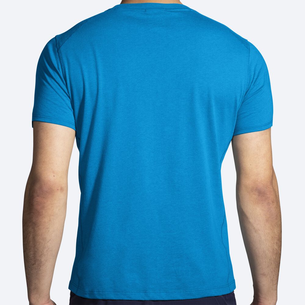 Brooks Distance Short Sleeve 2.0 Férfi Póló Kék | HU624501