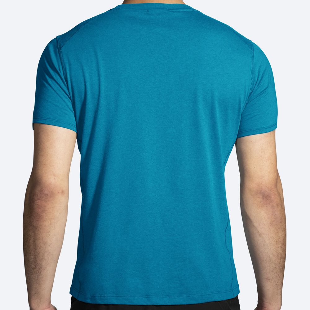 Brooks Distance Short Sleeve 2.0 Férfi Póló Kék | HU643758