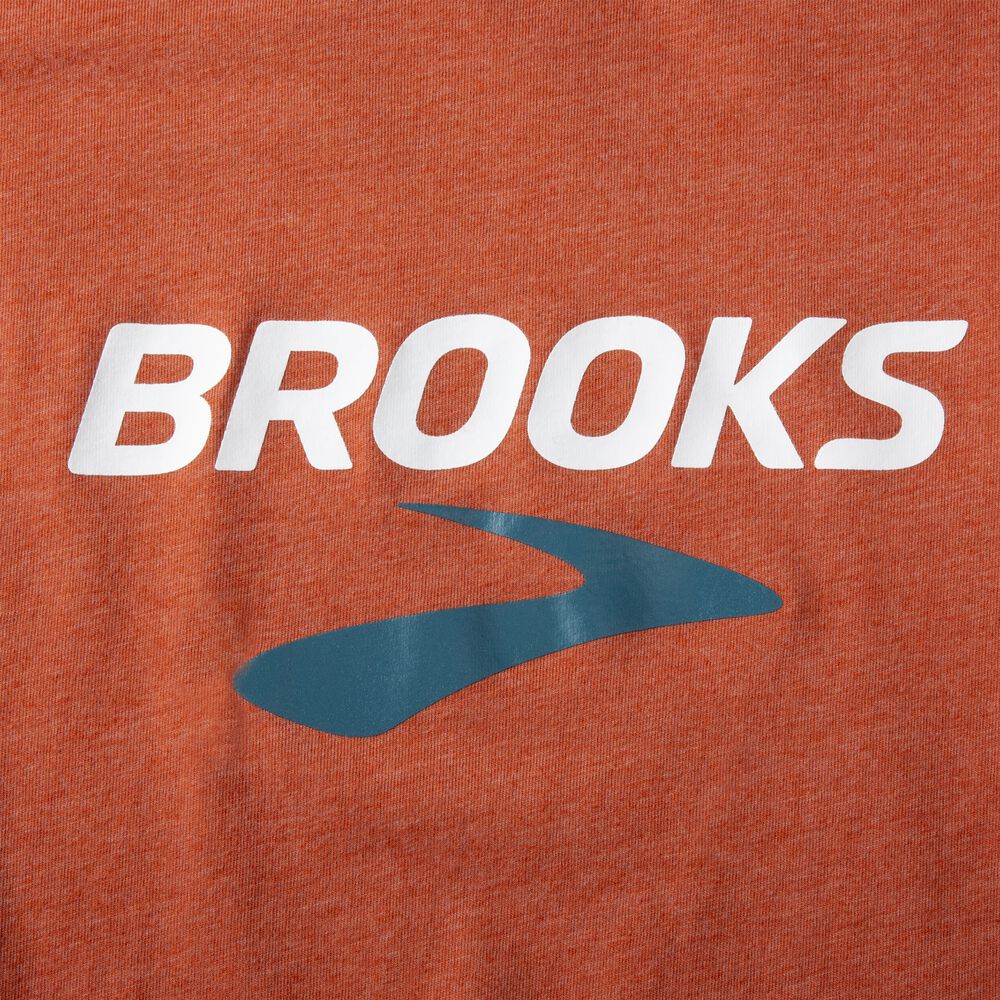 Brooks Distance Short Sleeve 2.0 Férfi Póló Piros | HU860754