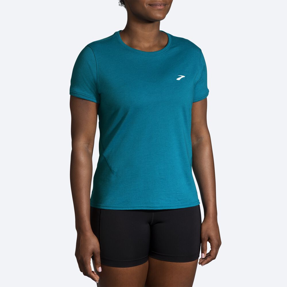 Brooks Distance Short Sleeve 2.0 Női Póló Kék | HU652910