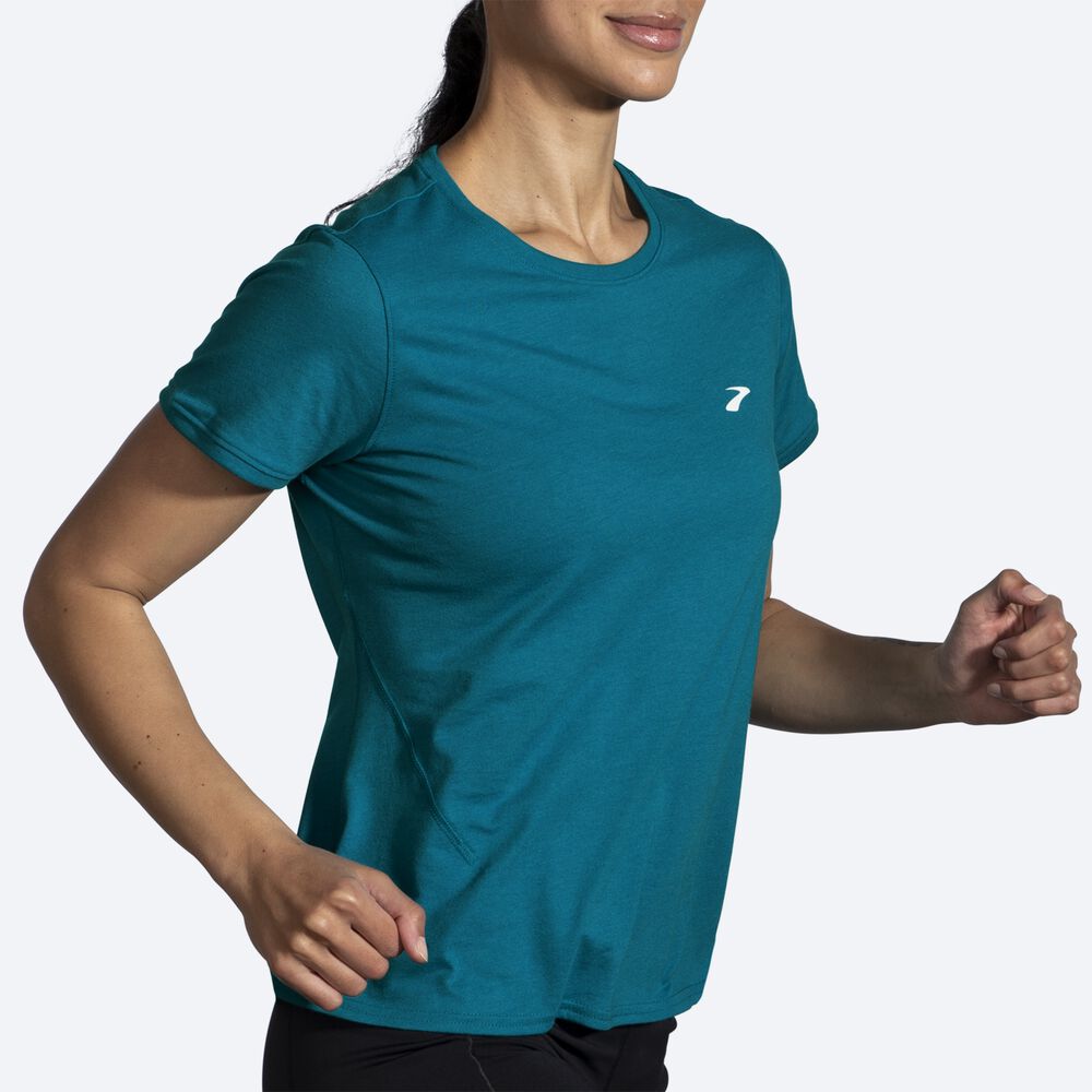 Brooks Distance Short Sleeve 2.0 Női Póló Kék | HU652910