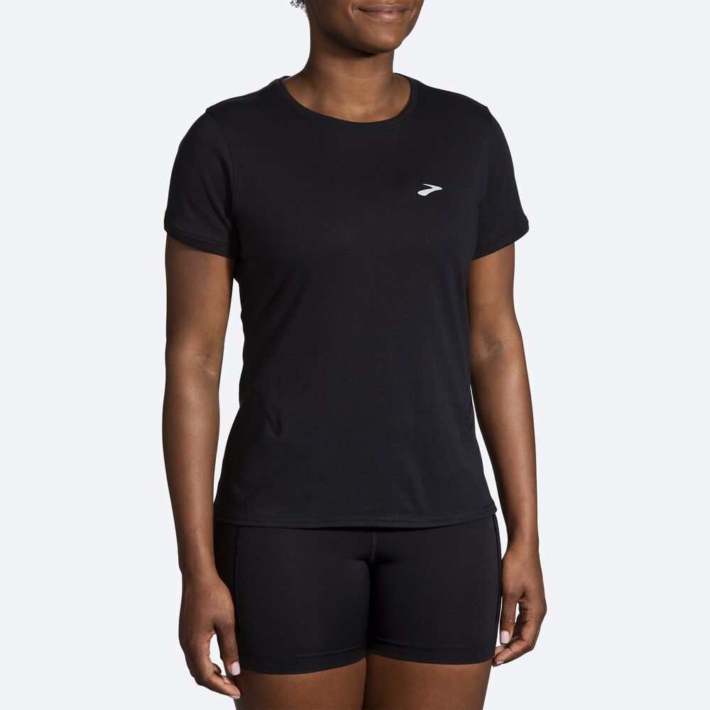 Brooks Distance Short Sleeve 2.0 Női Póló Fekete | HU907832