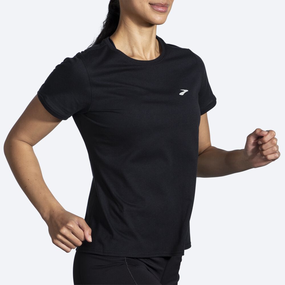 Brooks Distance Short Sleeve 2.0 Női Póló Fekete | HU907832