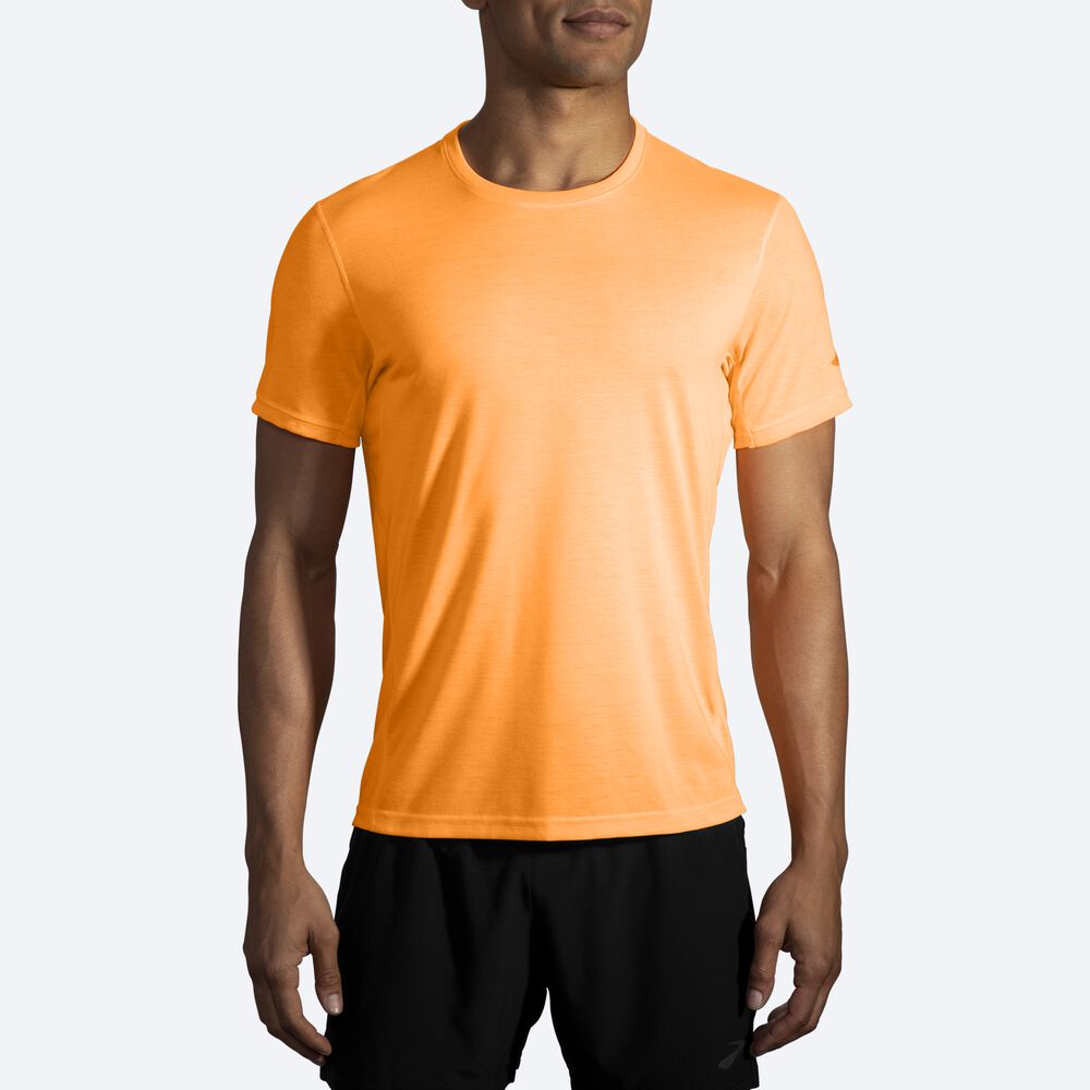 Brooks Distance Short Sleeve Férfi Póló Narancssárga | HU057218