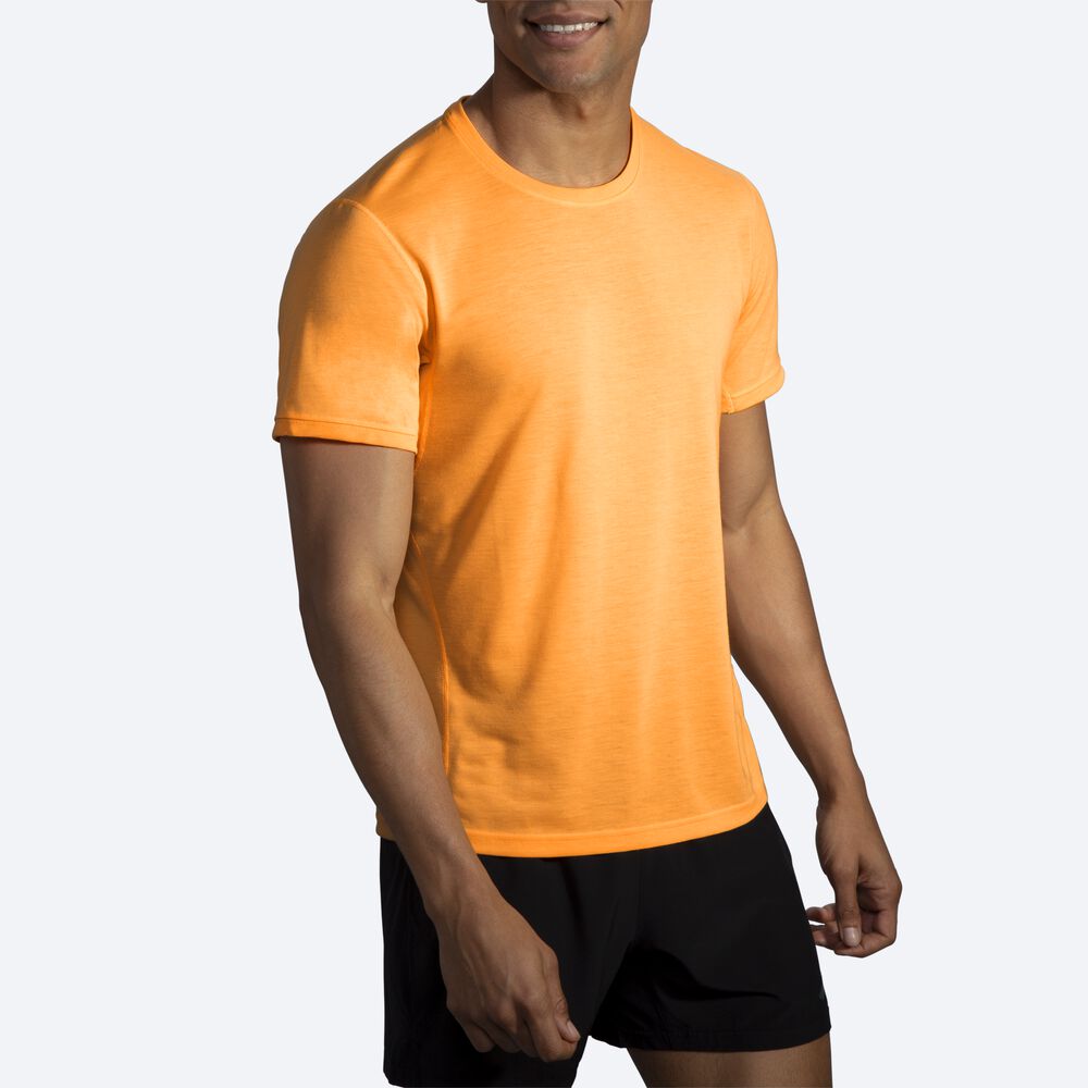 Brooks Distance Short Sleeve Férfi Póló Narancssárga | HU057218