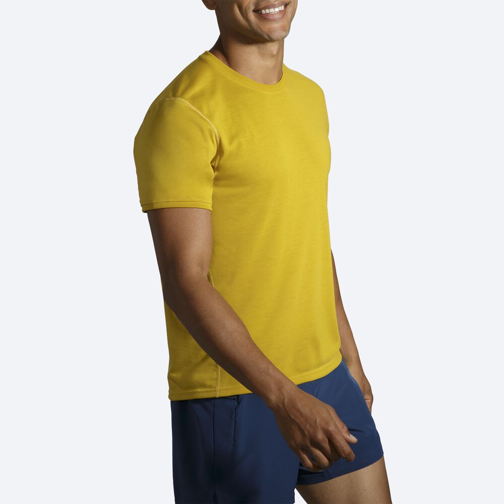 Brooks Distance Short Sleeve Férfi Póló Arany | HU253970