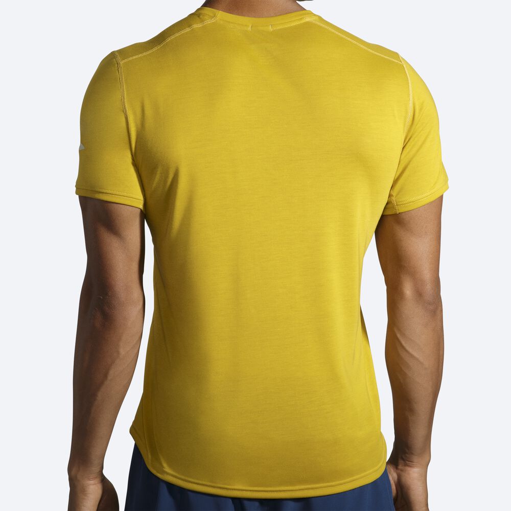 Brooks Distance Short Sleeve Férfi Póló Arany | HU253970