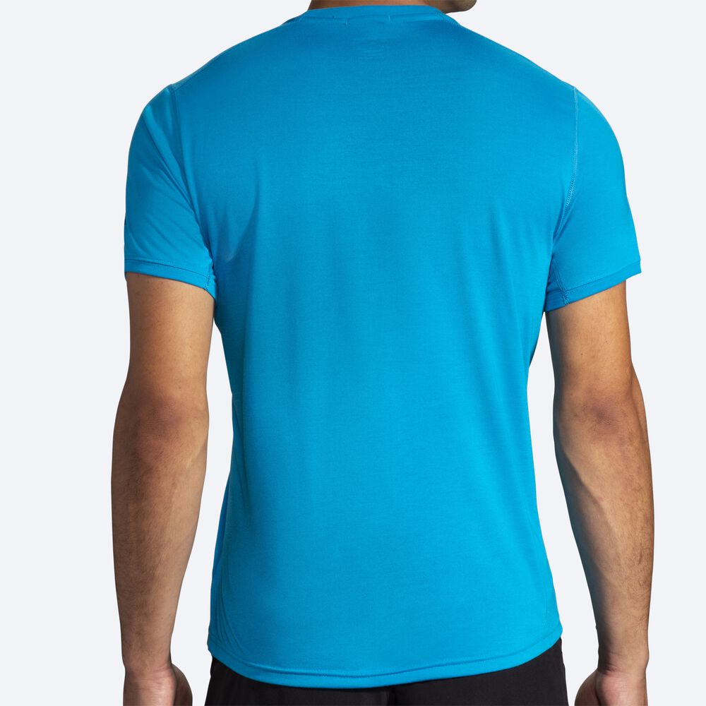 Brooks Distance Short Sleeve Férfi Póló Kék | HU276134