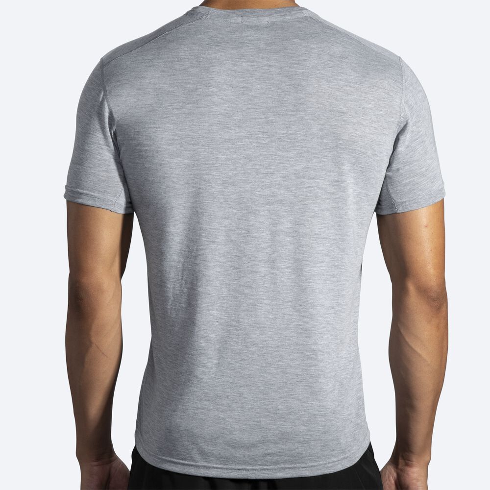 Brooks Distance Short Sleeve Férfi Póló Szürke | HU309725