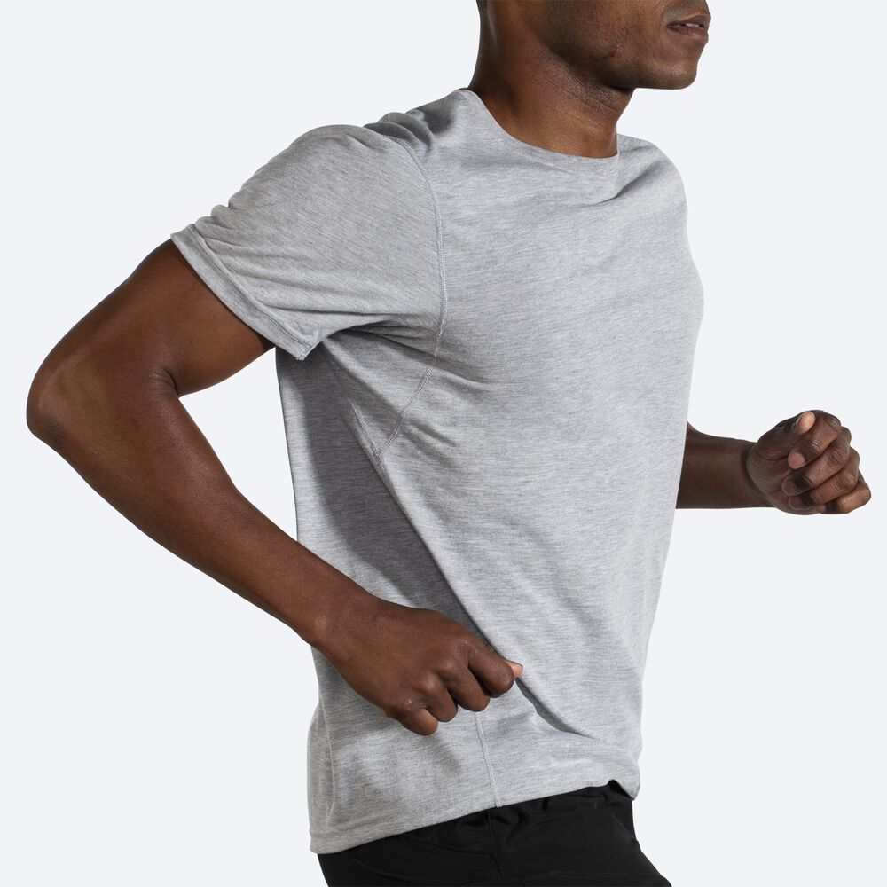 Brooks Distance Short Sleeve Férfi Póló Szürke | HU309725