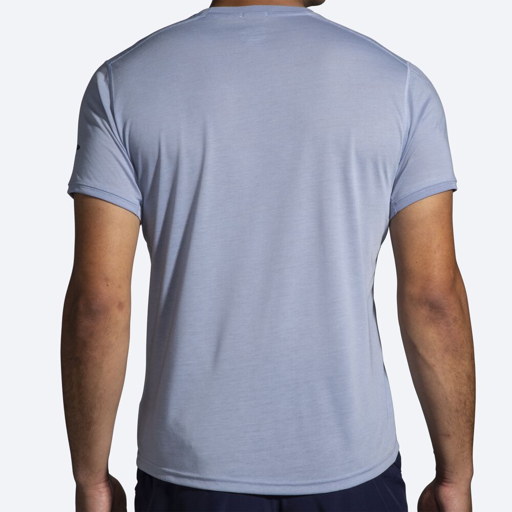 Brooks Distance Short Sleeve Férfi Póló Kék | HU641275