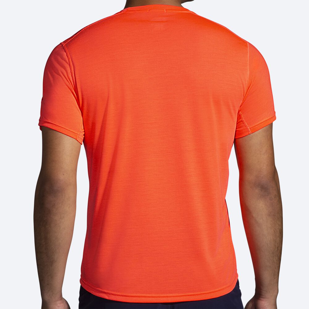 Brooks Distance Short Sleeve Férfi Póló Narancssárga | HU874139