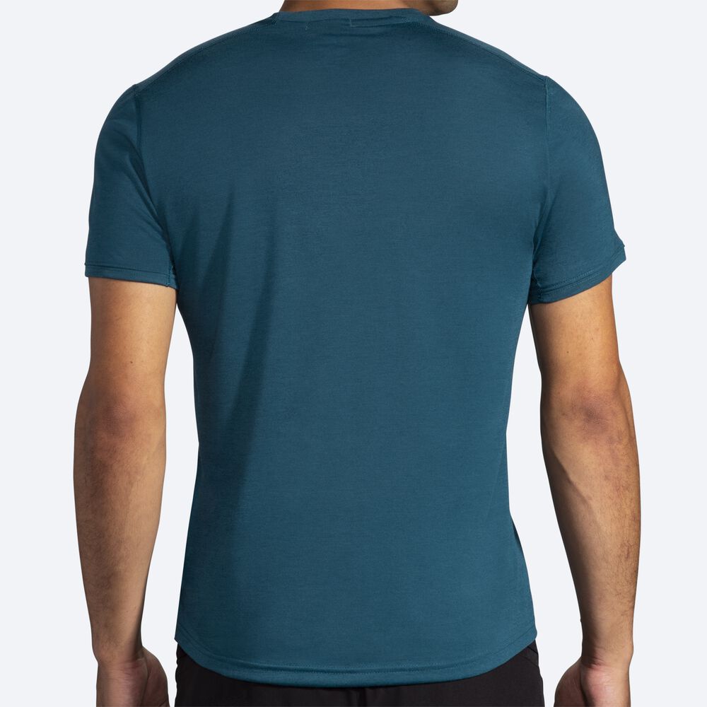 Brooks Distance Short Sleeve Férfi Póló MélyZöld | HU879350