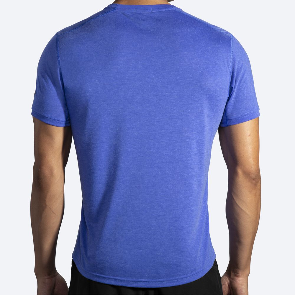 Brooks Distance Short Sleeve Férfi Póló Kék | HU938640