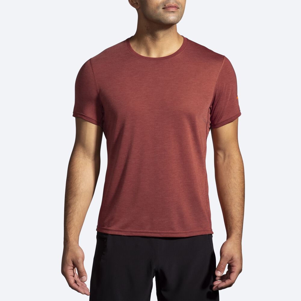 Brooks Distance Short Sleeve Férfi Póló Réz | HU957816