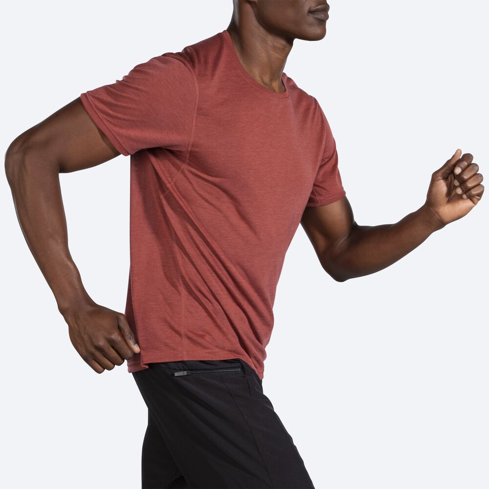 Brooks Distance Short Sleeve Férfi Póló Réz | HU957816