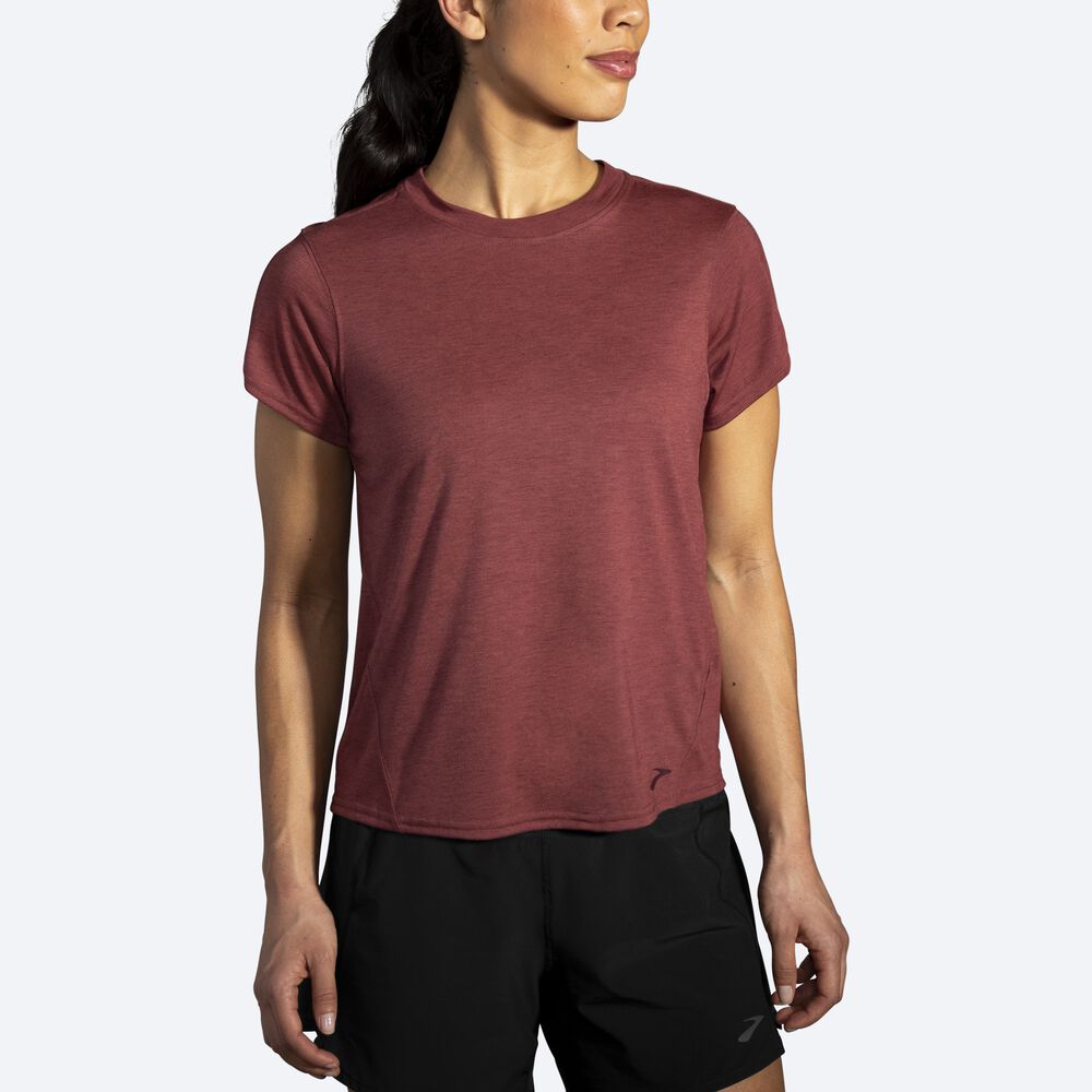 Brooks Distance Short Sleeve Női Póló Csokoládé | HU320589