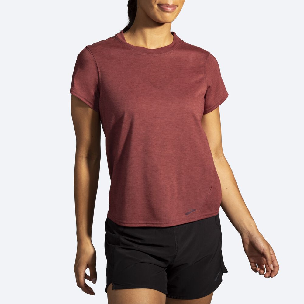 Brooks Distance Short Sleeve Női Póló Csokoládé | HU320589