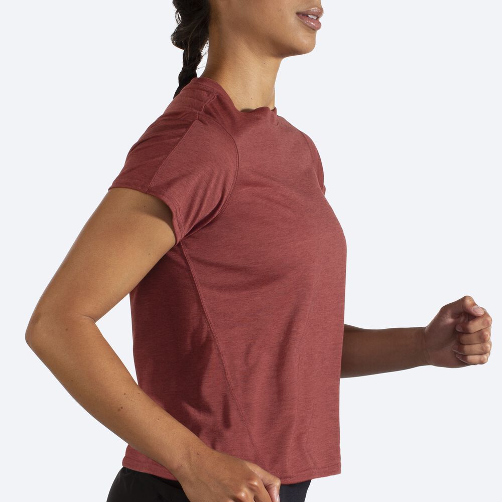 Brooks Distance Short Sleeve Női Póló Csokoládé | HU320589