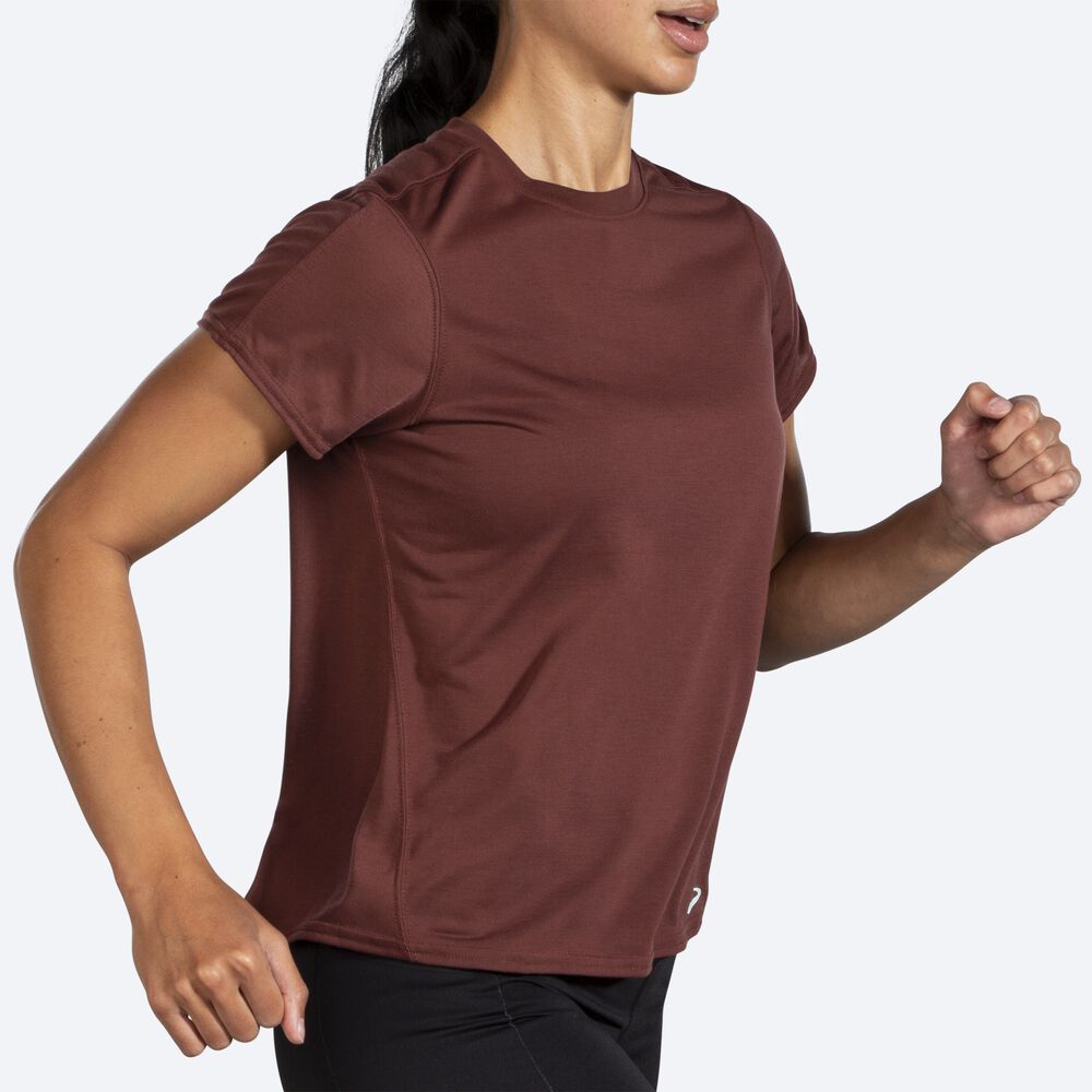 Brooks Distance Short Sleeve Női Póló Csokoládé | HU950172