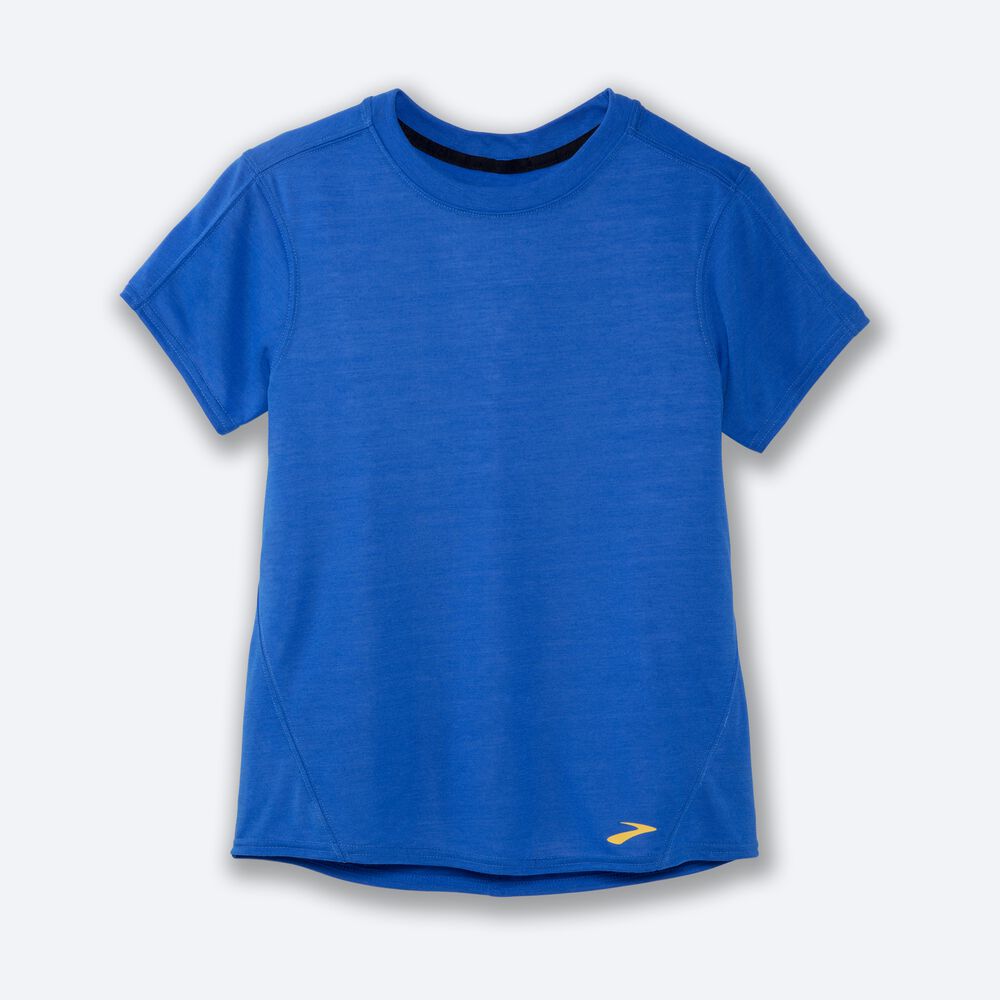 Brooks Distance Short Sleeve Női Póló Kék | HU634810