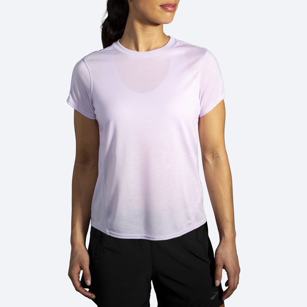 Brooks Distance Short Sleeve Női Póló Lila | HU748910